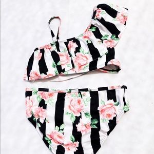 GB Girl’s Two Piece Pink Rose Swim Set